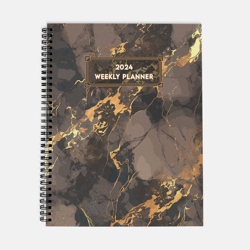 "Bronze" Weekly Planner Hardcover Spiral 8.5 x 11