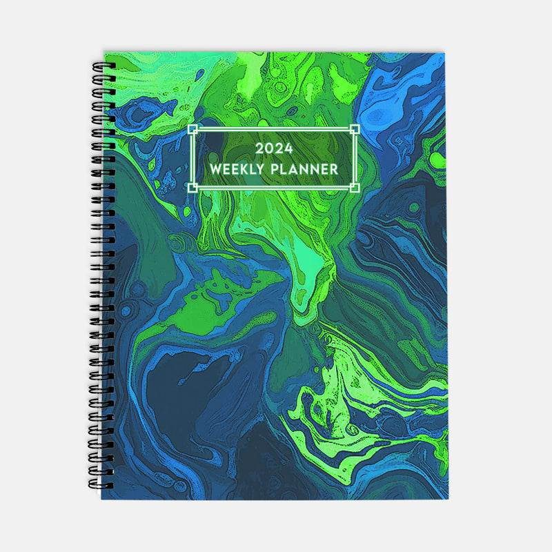 "Acid" Weekly Planner Hardcover Spiral 8.5 x 11